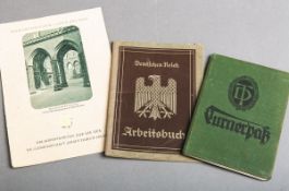 3-teiliges Konvolut von Heften/Karten (Drittes Reich)