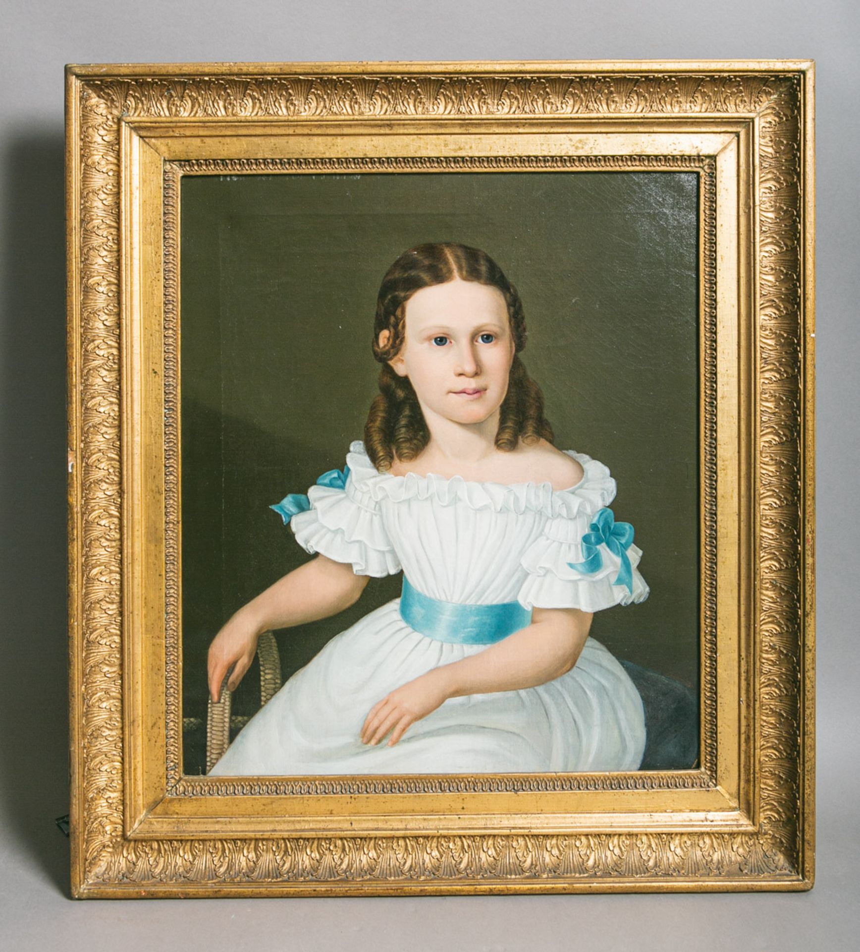 Künstler/in unbekannt (Biedermeier, 19. Jh.), Mädchen-Portrait