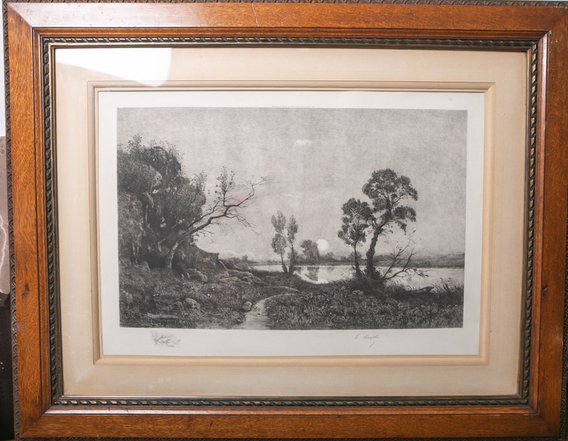 Kratké, Charles Louis wohl (1848 - 1921), Landschaft mit Gewässer
