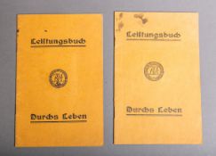 2-teiliges Konvolut von RJA Leistungsbüchern "Durchs Leben" (1931 u. 1937)