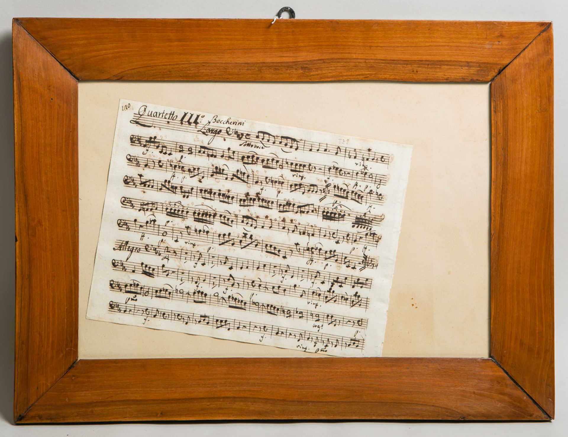 Notenblatt "Quartetto III" von Luigi Boccherini (wohl 2. H. 18. Jh.)