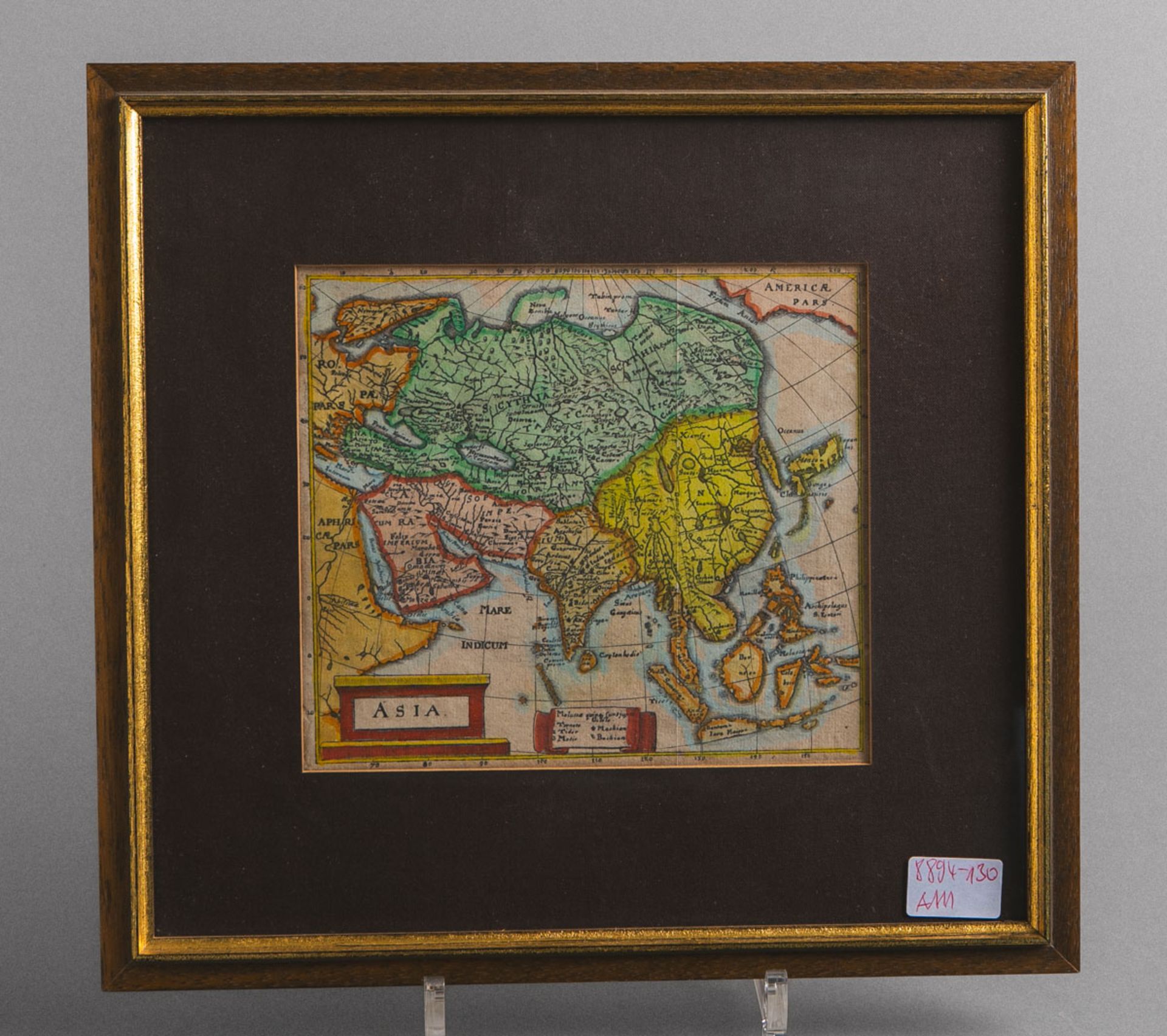 Kolorierter Kupferstich "Asia" (um 1652)
