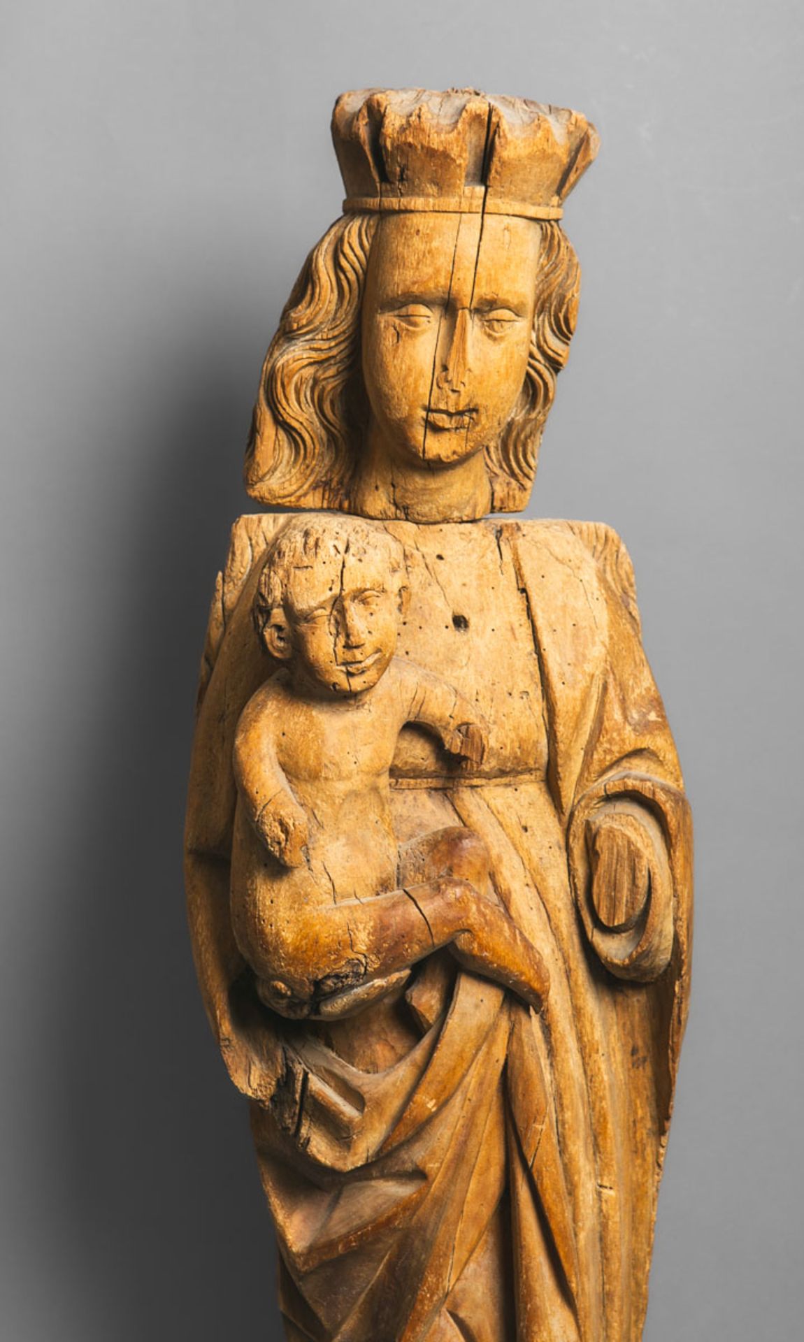 Madonna mit Jesusknaben (wohl Frankreich um 1500) - Bild 2 aus 3