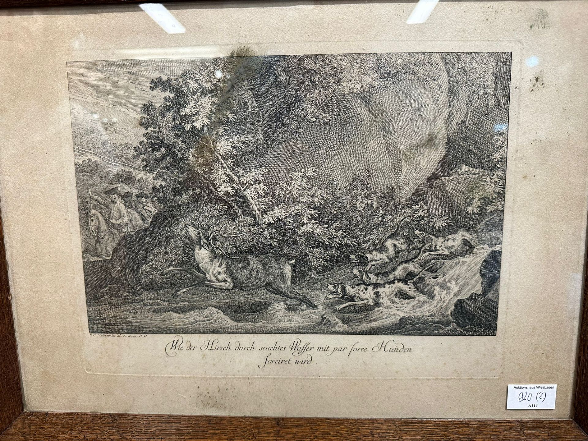 Ridinger, Johann Elias (1698 - 1767), 2 Kupferstiche - Bild 8 aus 14
