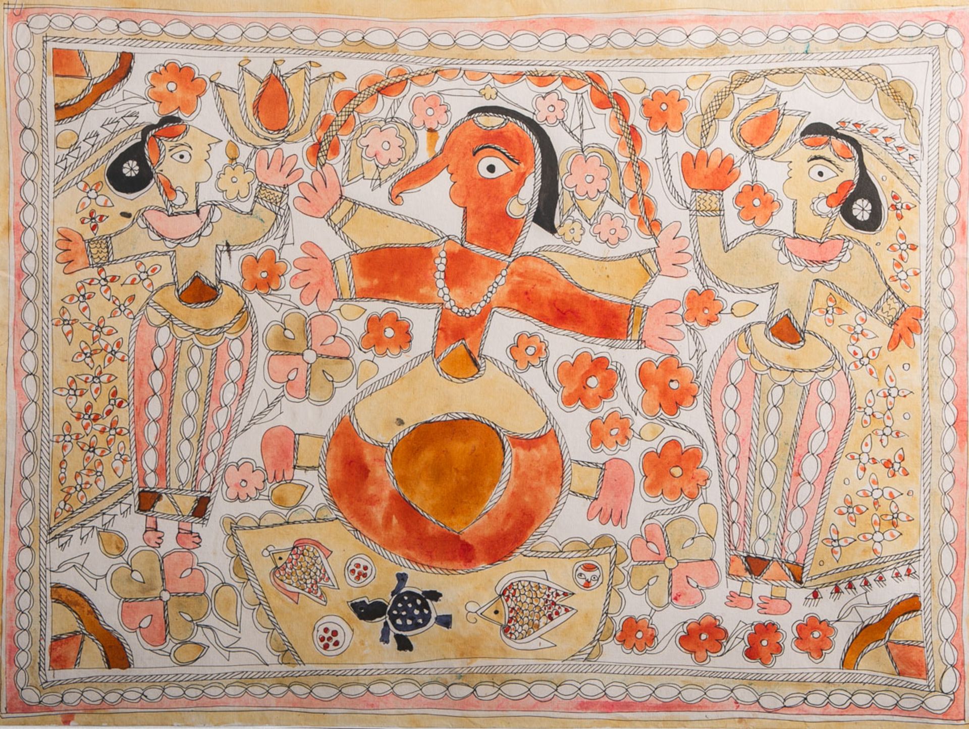 Narayan, Badri (1929 - 2013), Figürlich florale Komposition