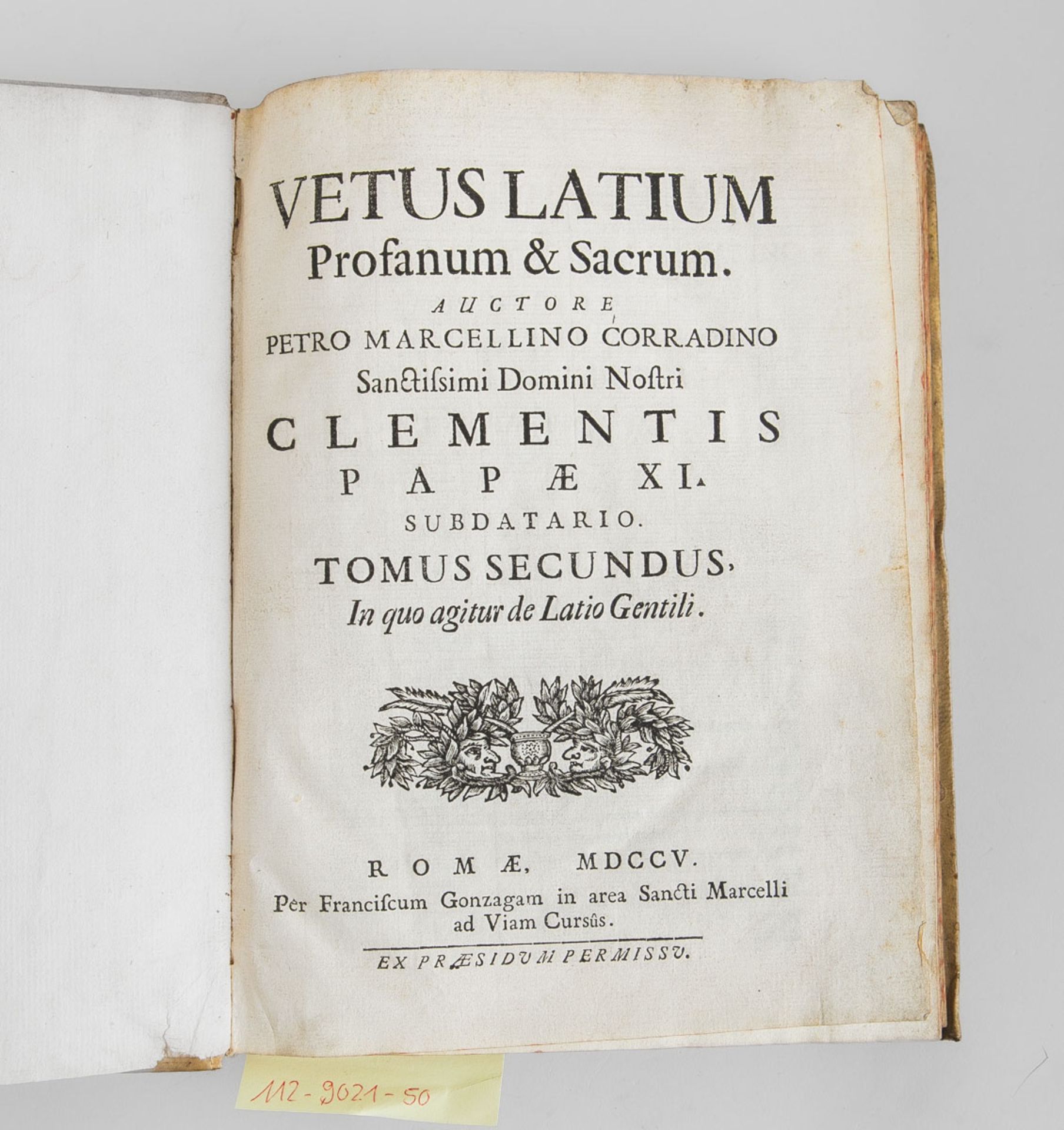 Petro Mercellino Corradino, Vetus Latinum profanum u. sacrum Rom