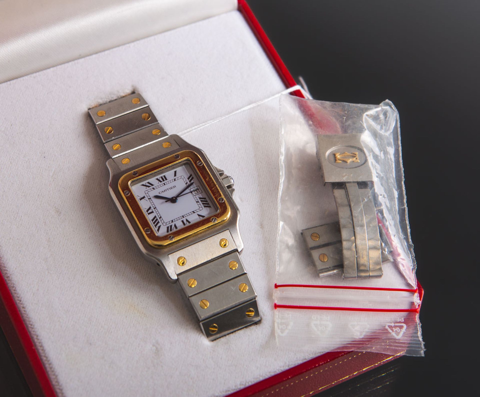Cartier - Armbanduhr "Santos" Stahl/Gold - Image 2 of 2