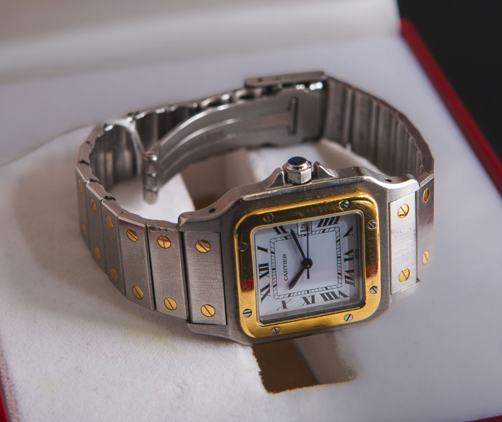 Cartier - Armbanduhr "Santos" Stahl/Gold