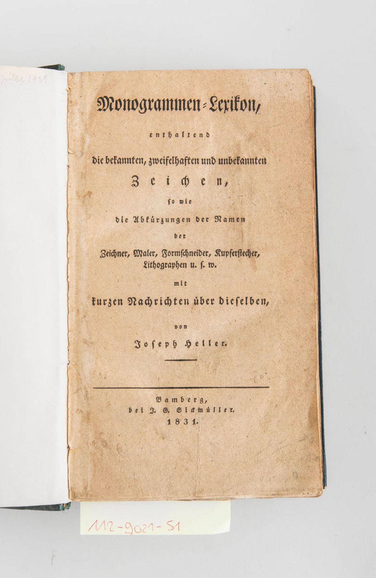 Heller, Monogrammen Lexikon 1813
