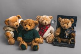 4-teiliges Konvolut von Teddybären (Harrods)