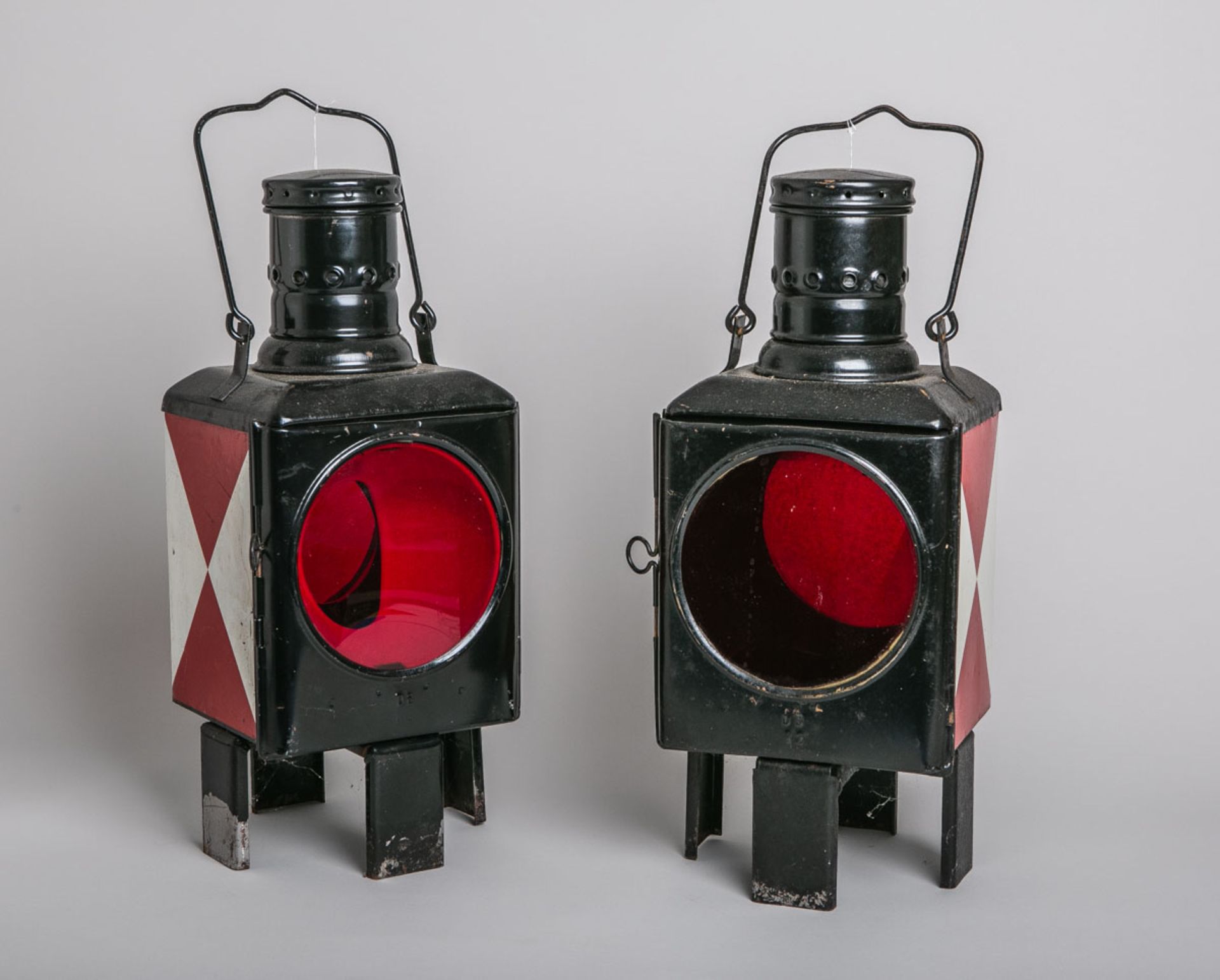 Zwei DB-Eisenbahn Signallampen/ Handlampen
