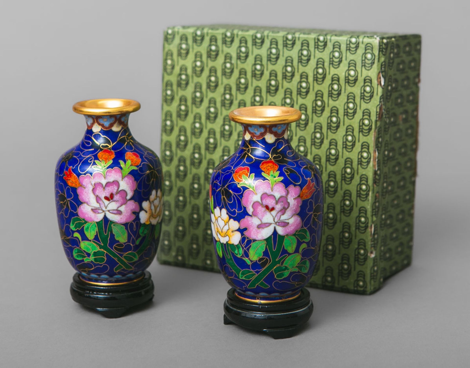 Paar Cloisonné-Vasen (China)