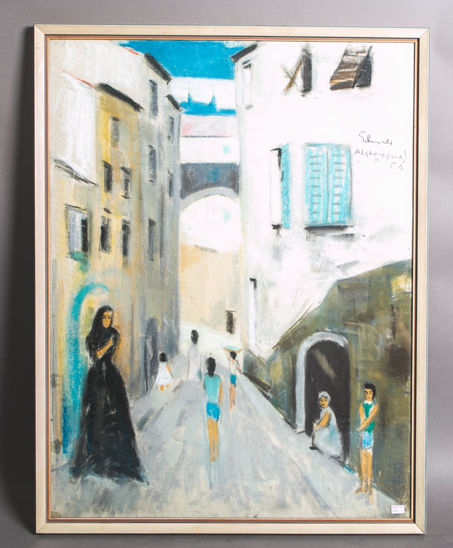 Künstler/in unbekannt (20. Jh.), "Altstadt von Alghero, Sardinien" (1954)