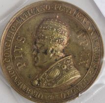 Bronzemedaille, Italien, Papst Pius IX