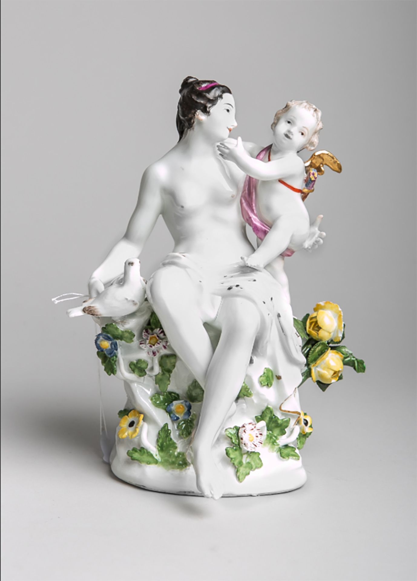 Porzellanfigurengruppe "Venus mit Amor" (Meissen, 18. Jh.)