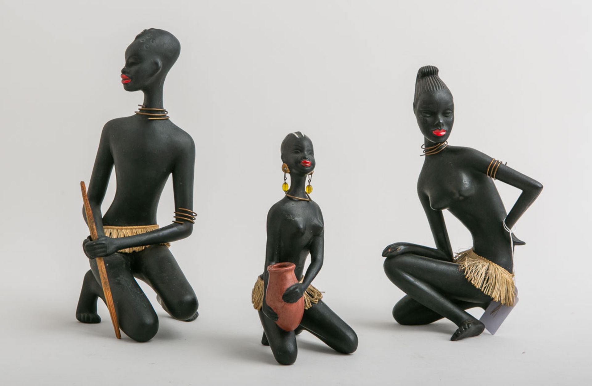 Figurengruppe "Afrikanerinnen" (Cortendorf Keramik, 50/60er Jahre)