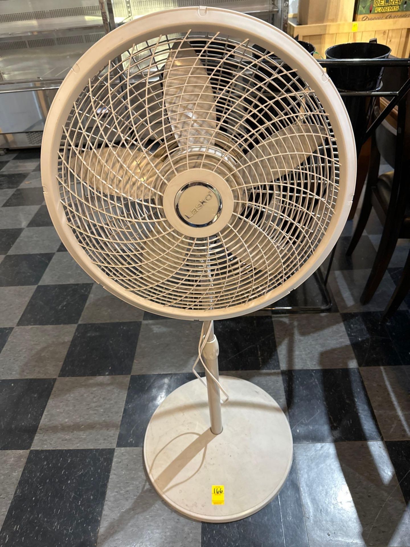 Oscillating fan on stand