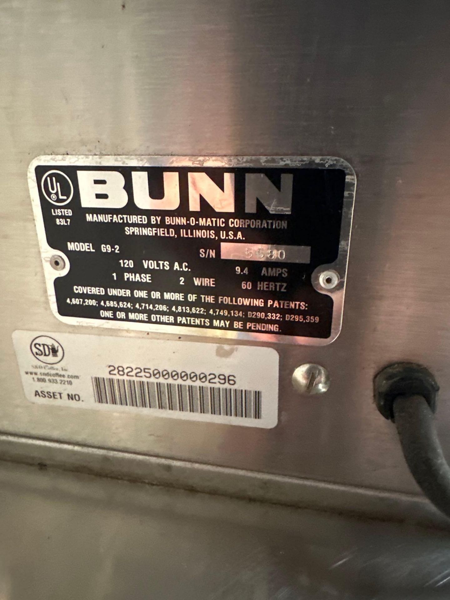 Bunn Model 69-2 double hooper coffee bean grinder - Image 3 of 3