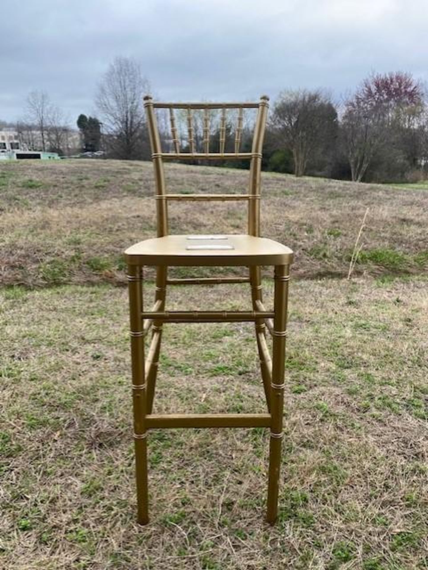 Gold Wood Chiavari Barstool - Image 6 of 7