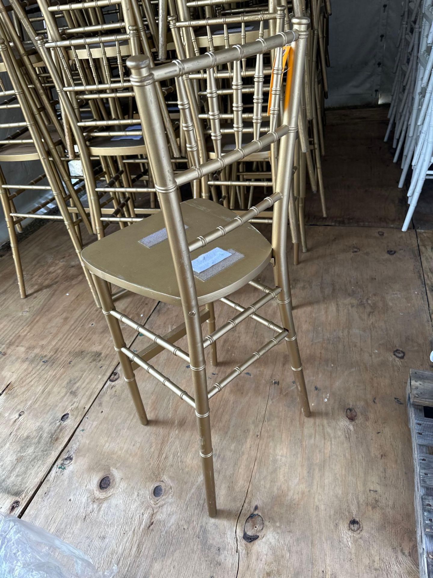 Gold Wood Chiavari Barstool - Image 2 of 7