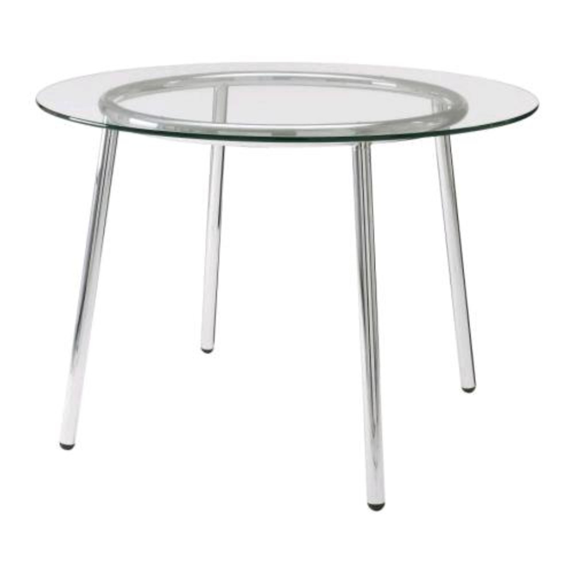 42" Glass/ Chrome Table