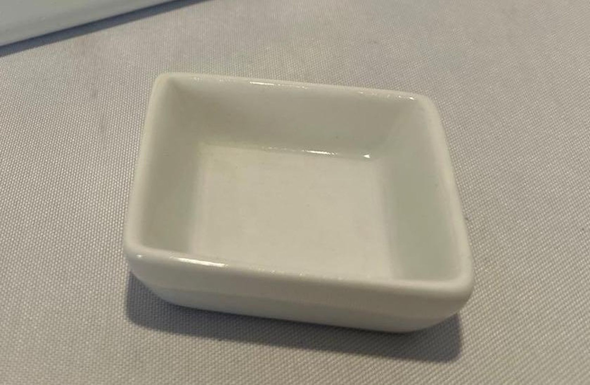 2" Sq White Bowl (crate charges 1 X $3 each will be added to your invoice)