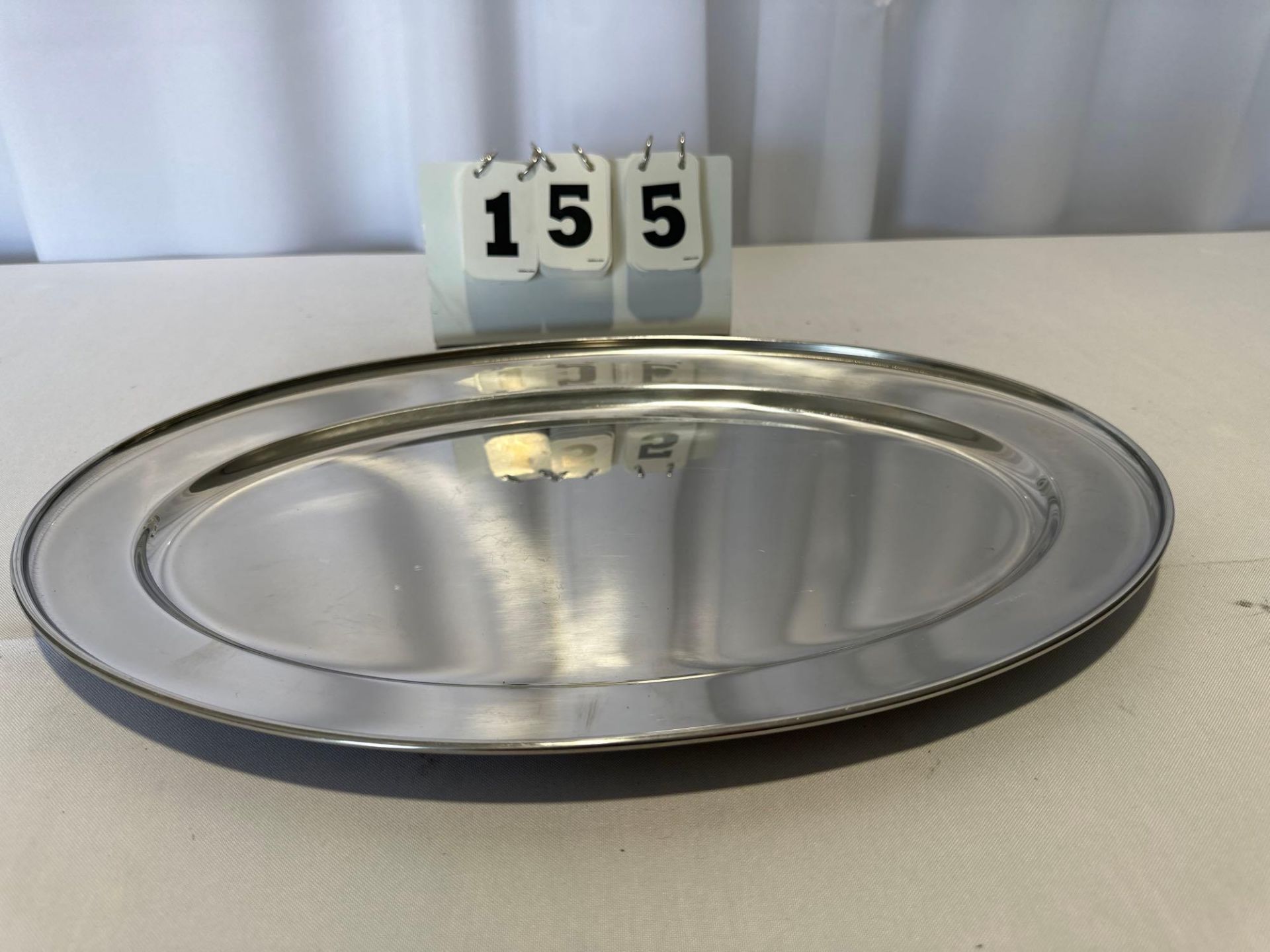 18 inch Oval Plain Stainless Steel Tray