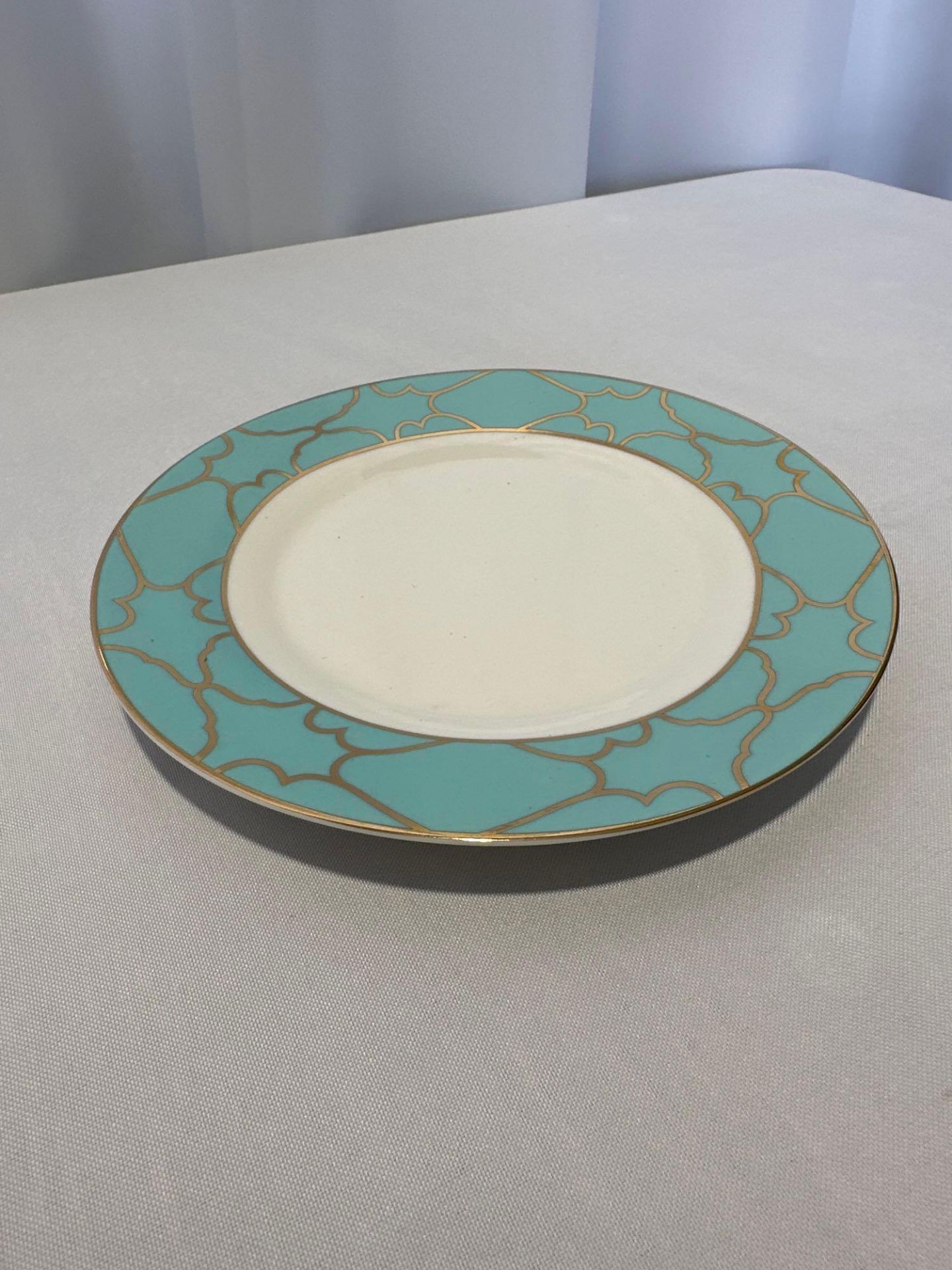 8" Margo Tiffany Blue Plate (NO crate charges) - Image 2 of 3