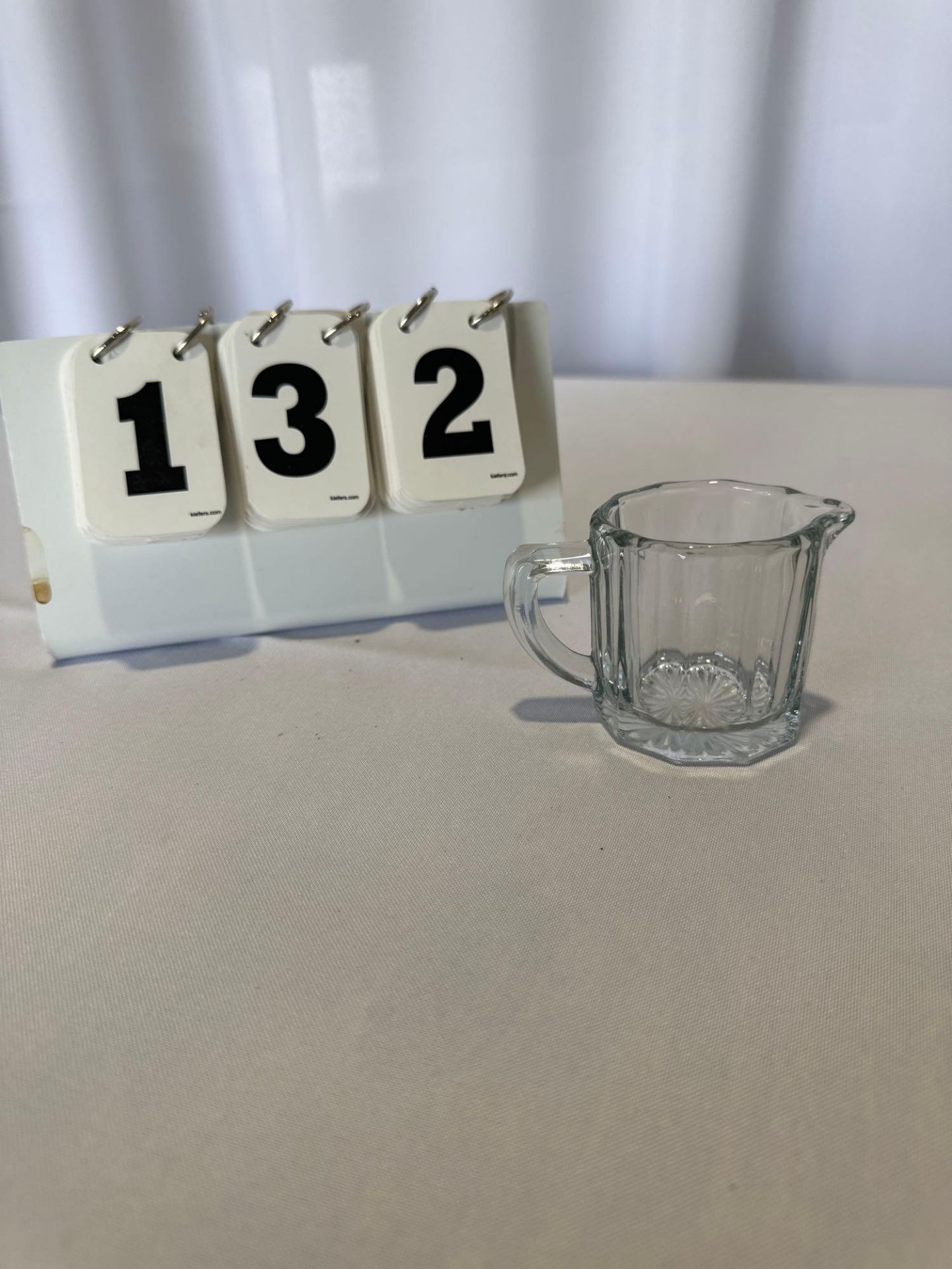 2oz Glass Creamer (crate chargers 2 X $8 each will be added to your invoice)