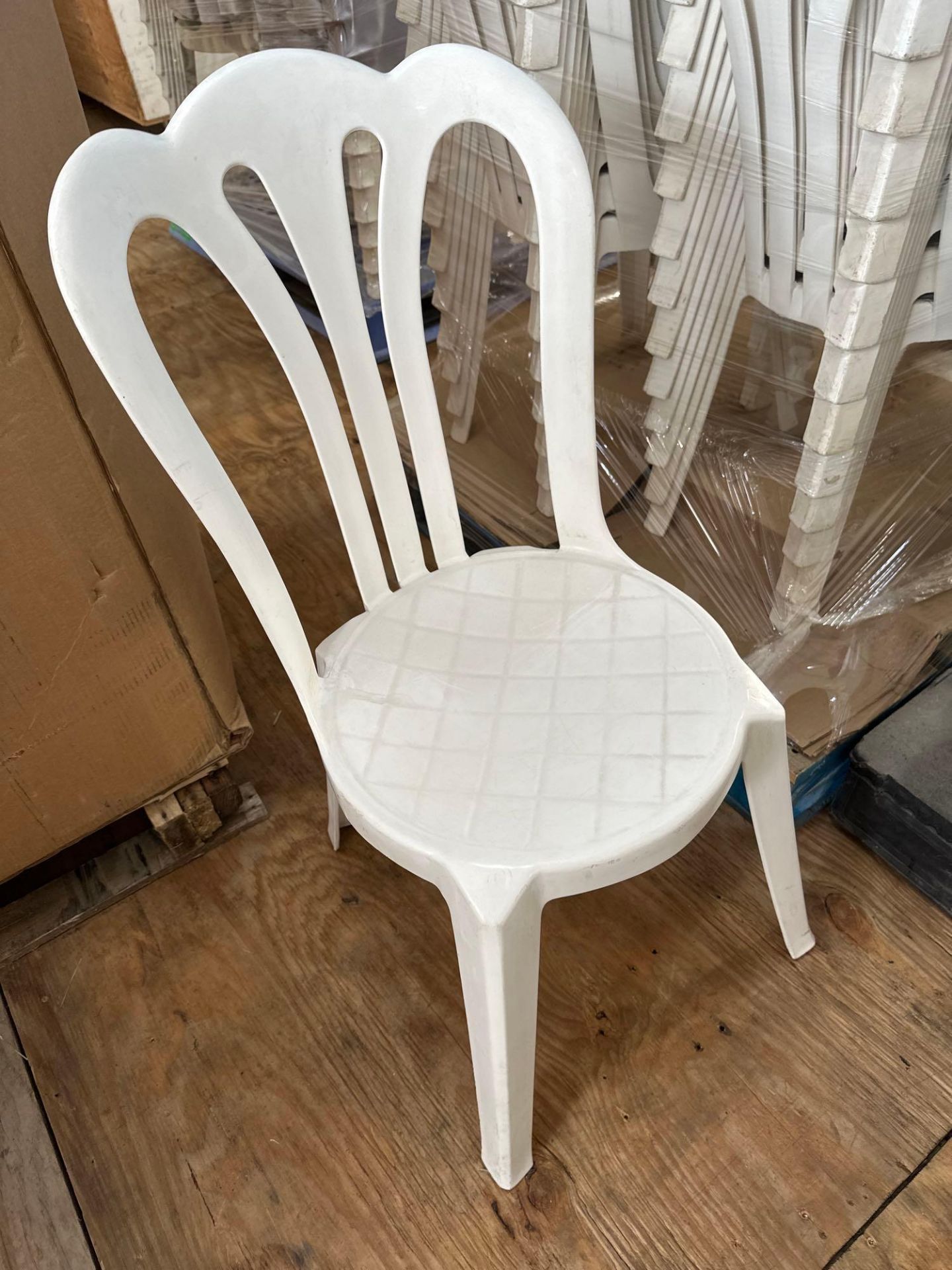 White Scallop Chair