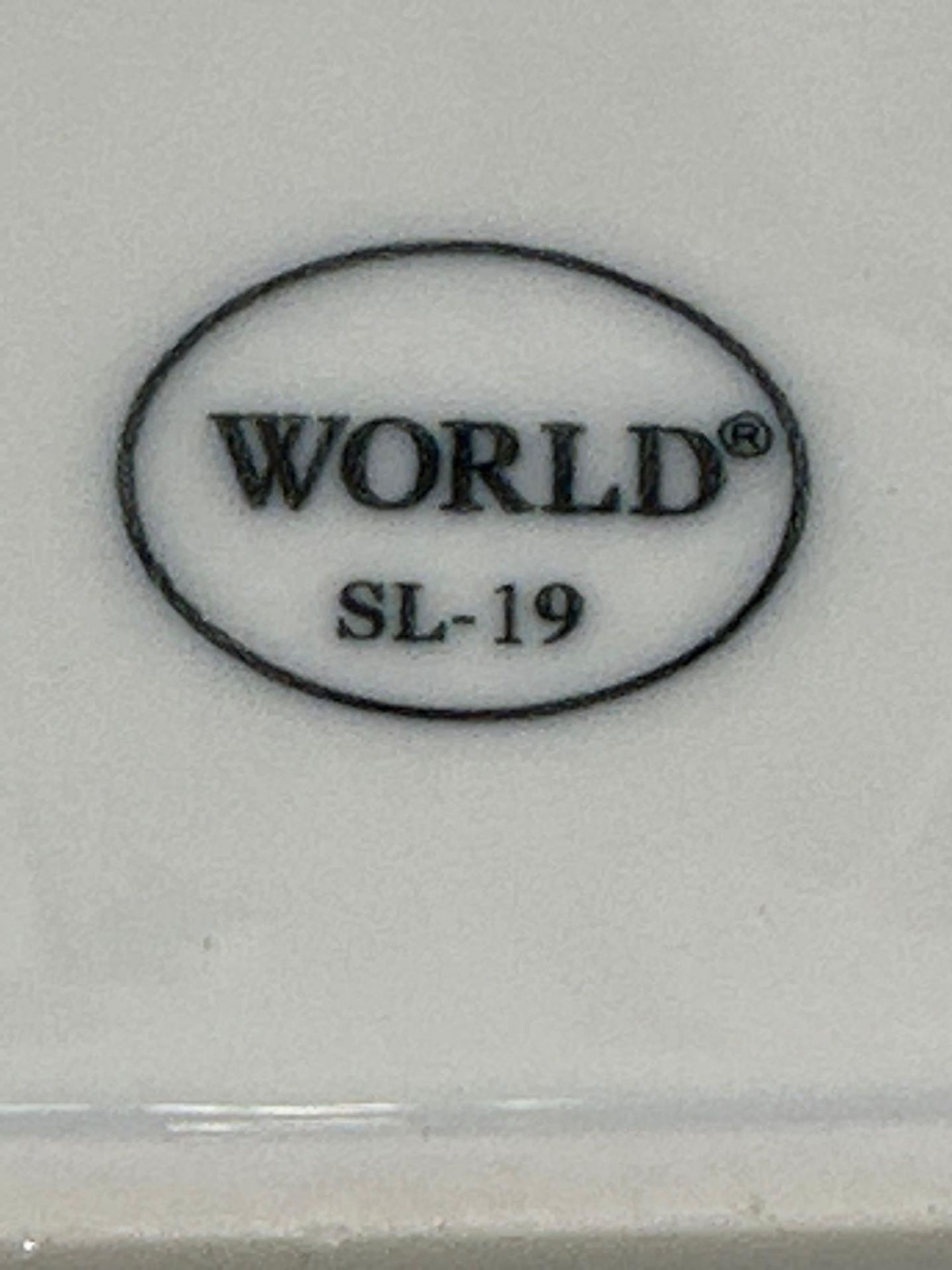 5" Square White Bowl World SL-19 ( crate charges 2 X $3 will be added to your invoice) - Image 2 of 2