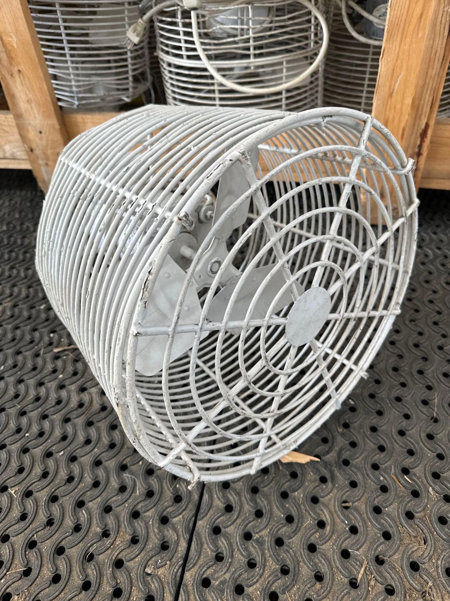 White Mountable Barrel Tent Fan (no bracket)