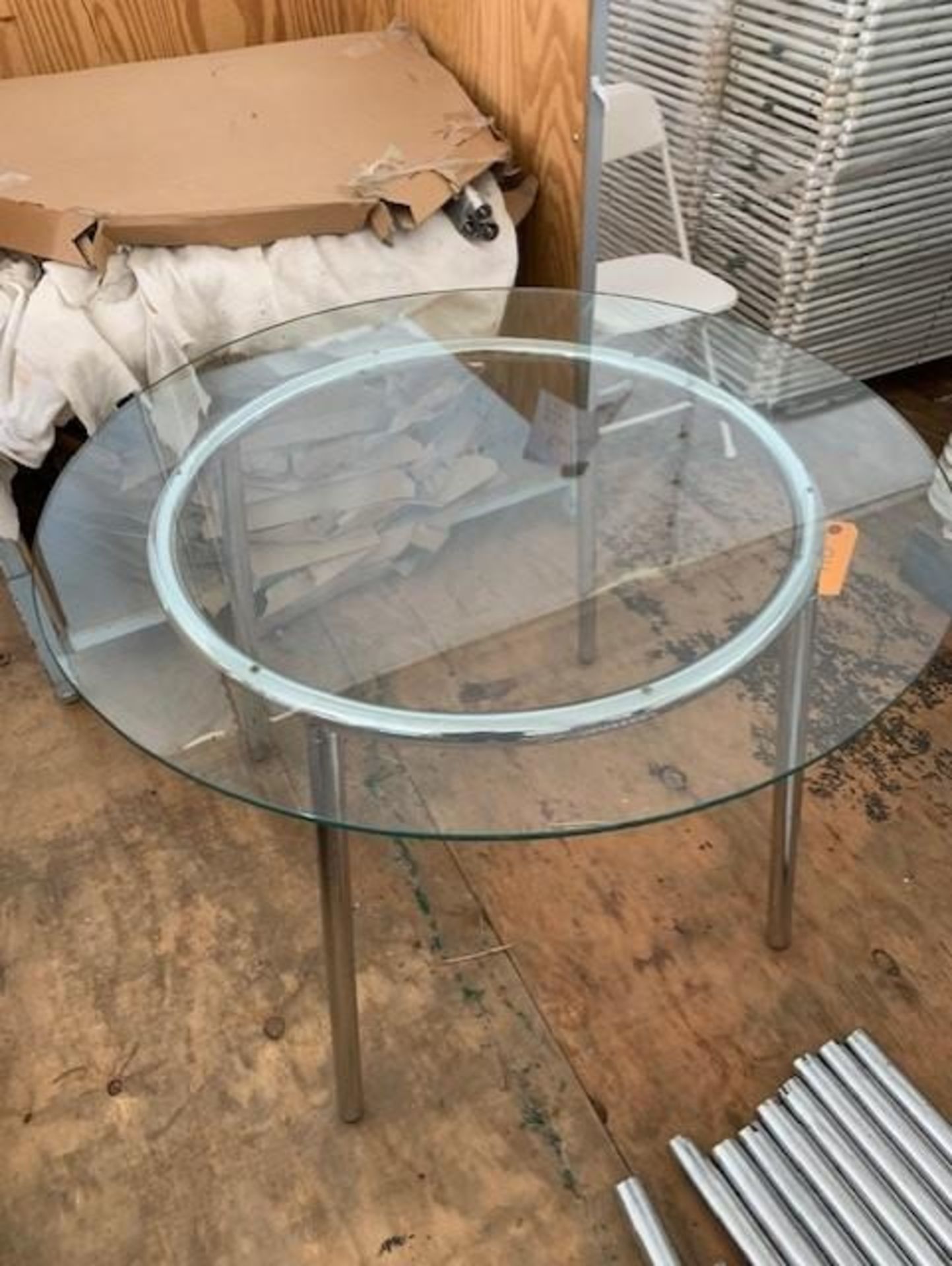 42" Glass/ Chrome Table - Image 2 of 3