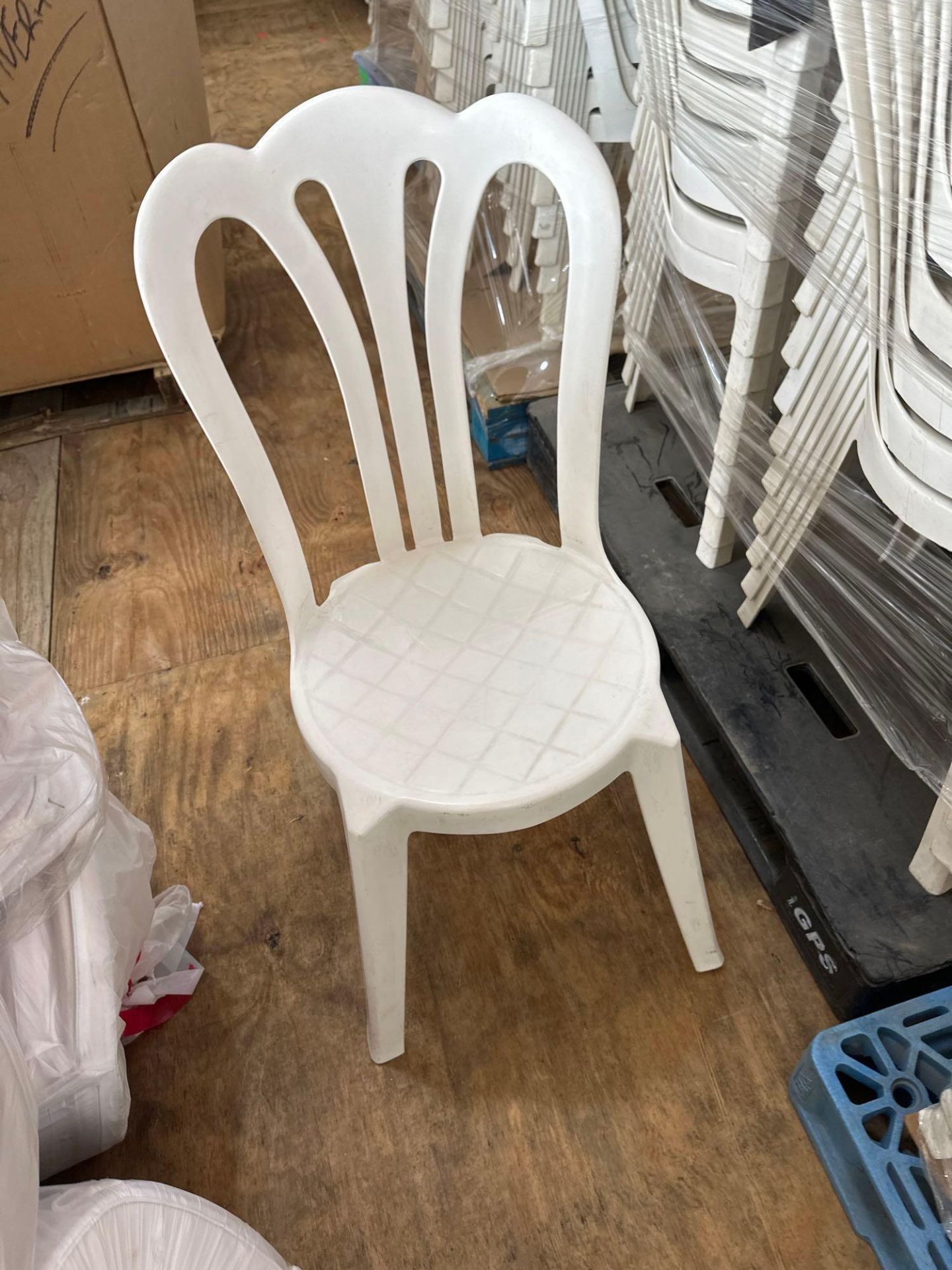 White Scallop Chair