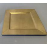 12" Square Gold Charger NO crate charges