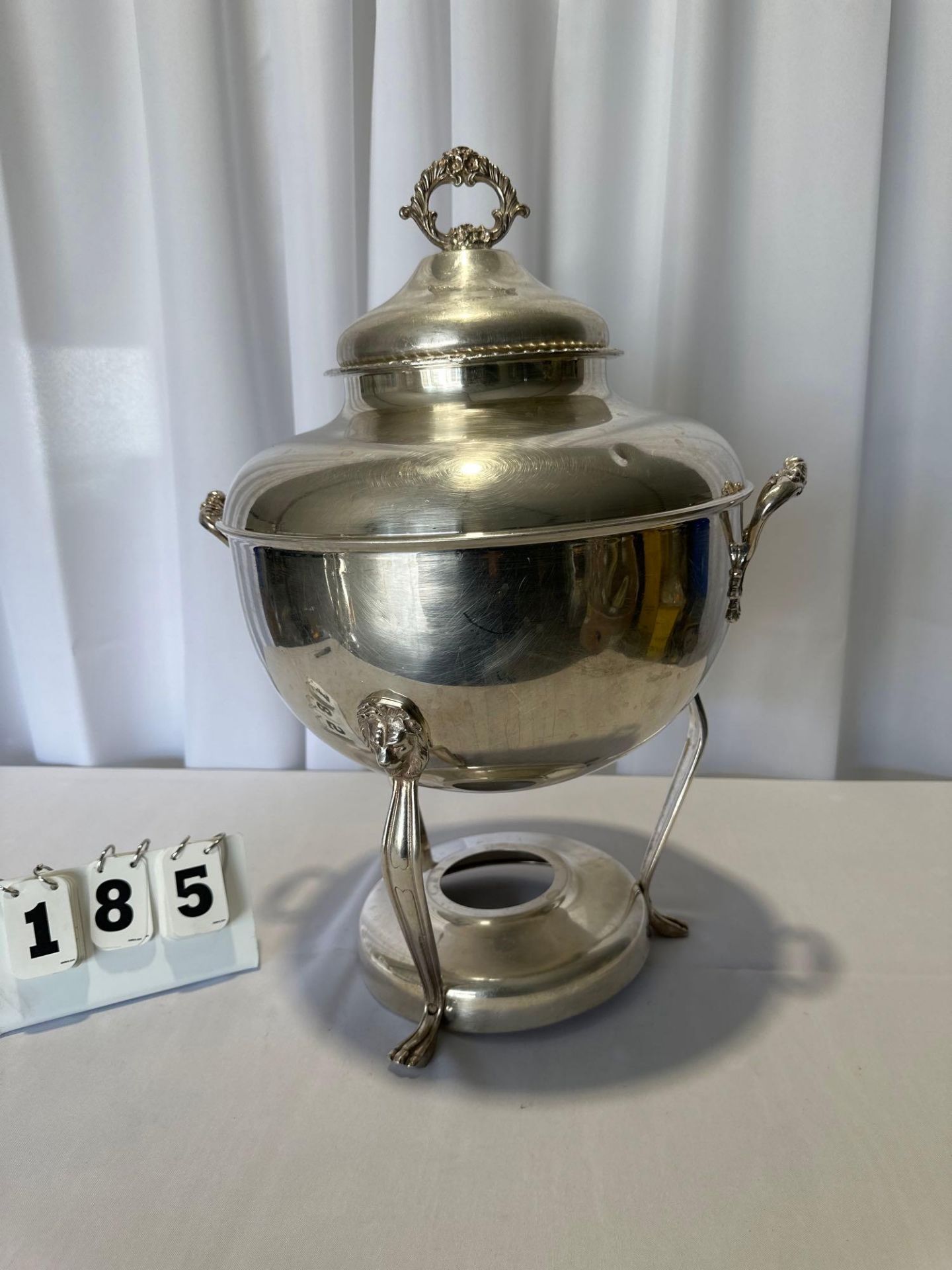 55 Cup Silver Urn w/wooden crate - Image 2 of 2