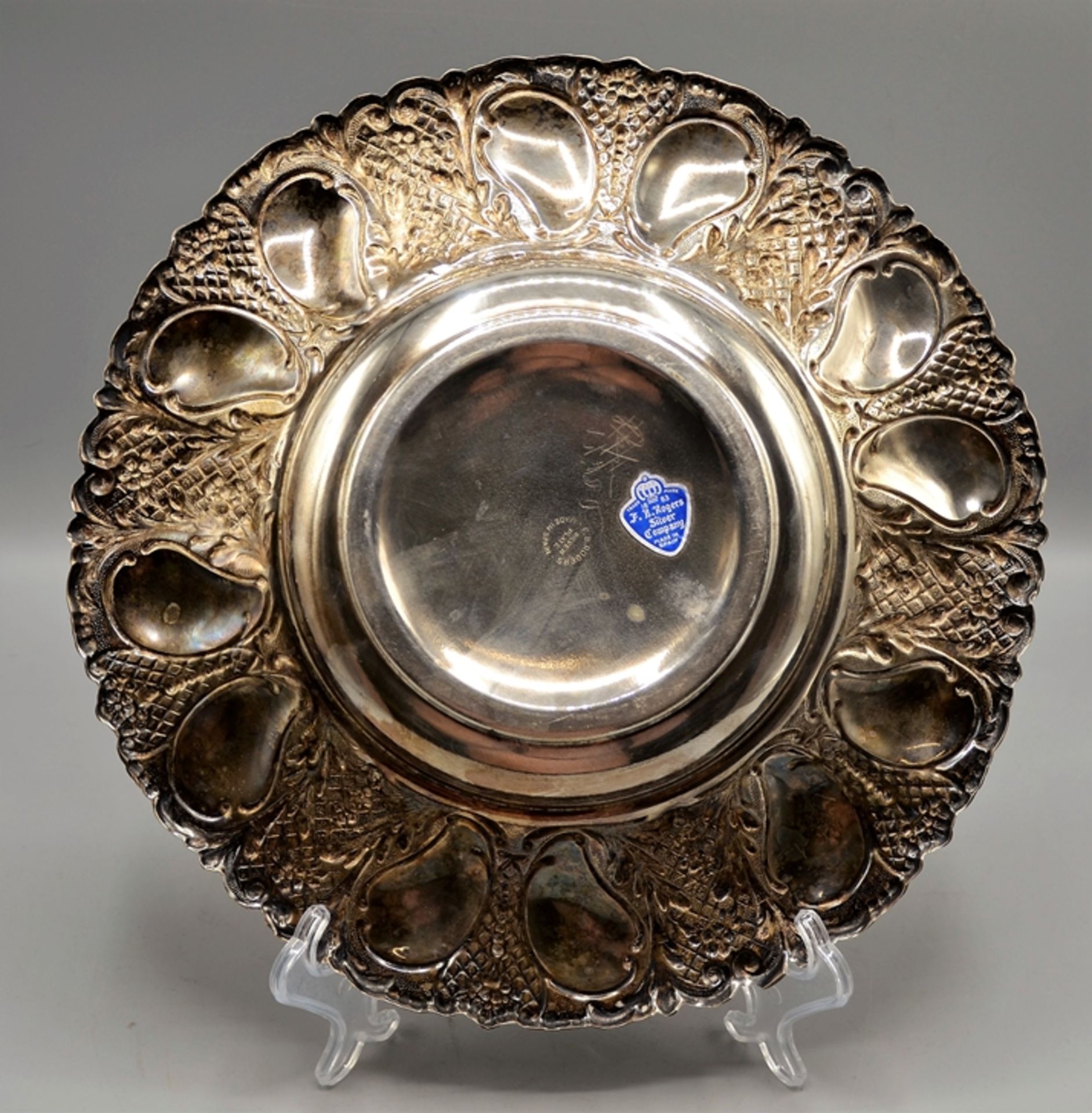 F. B. Rogers Silver Company Spain versilberte Schale Ø ca. 29,5 cm - Image 2 of 2