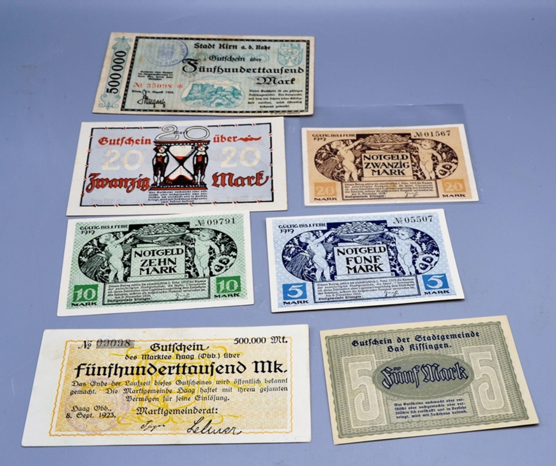 35 verschiedene Großgeldscheine (meist Notgeld) Banknoten, nur Bayern - Städte und Gemeinden, Umlau - Image 3 of 3