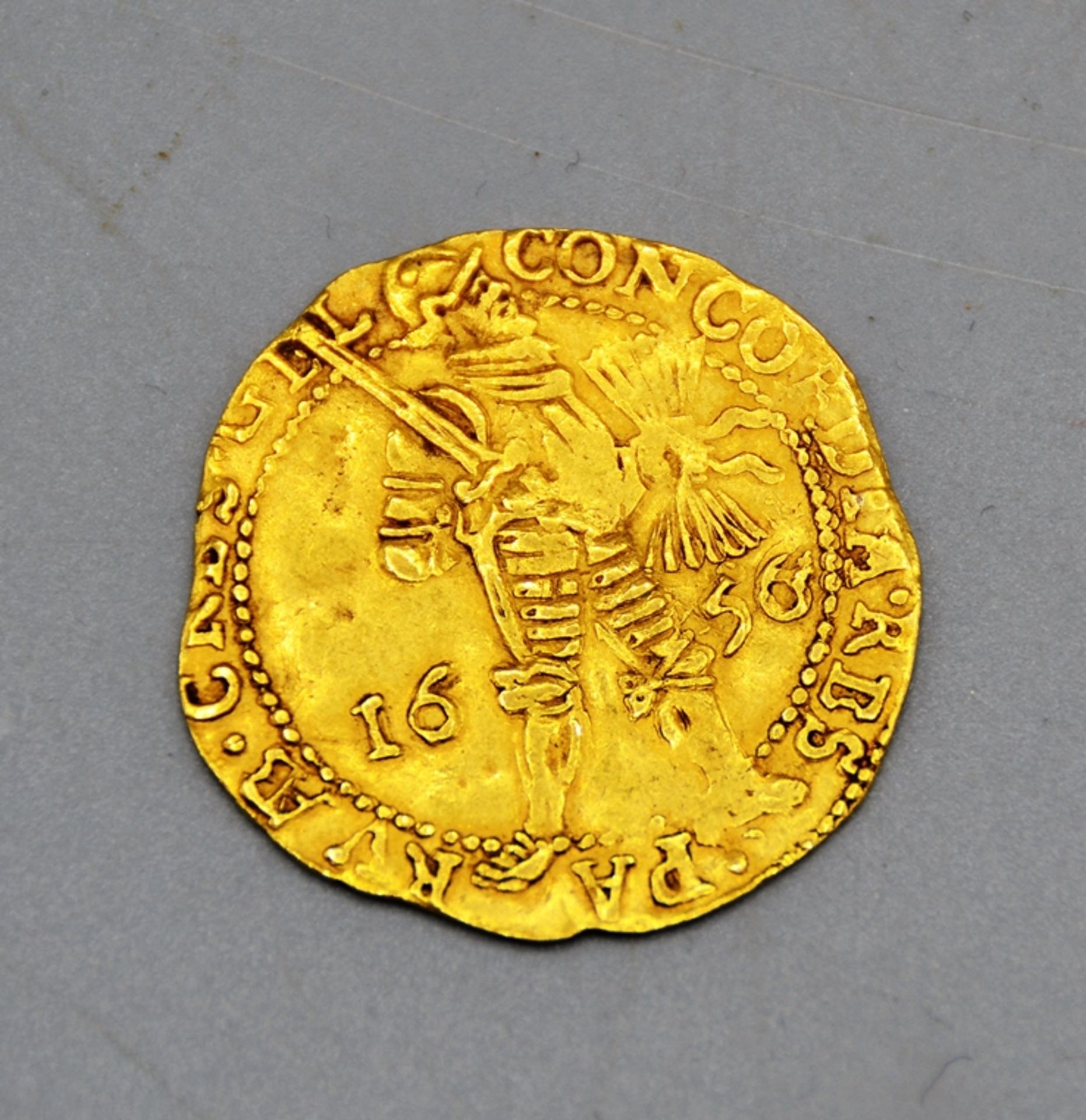 Doppeldukat 1656 Niederlande Provinz Geldern Goldmünze, mit Gutachten von 1944, 6,9 g - Bild 2 aus 3