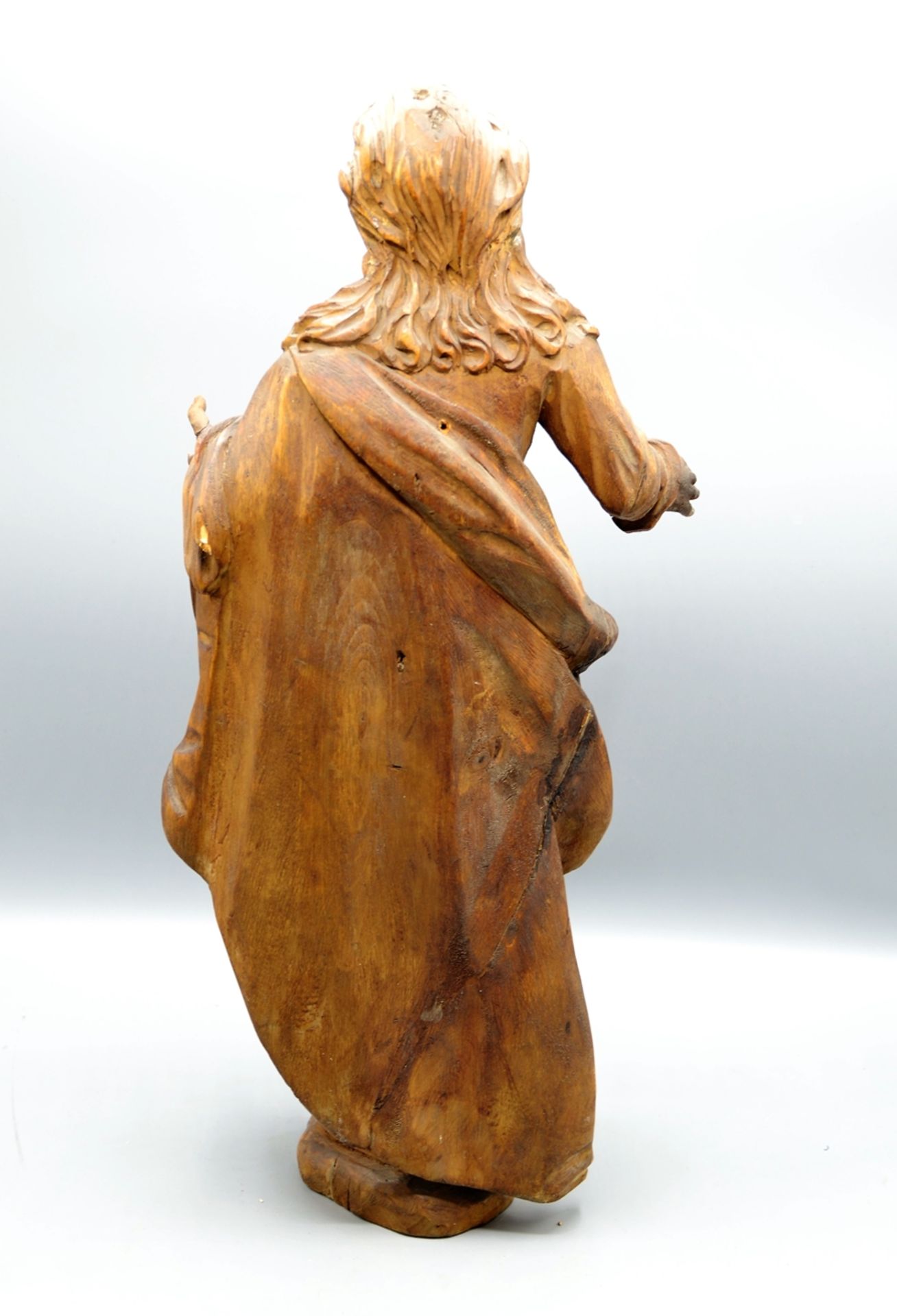 Heiliger Schnitzfigur Barock ca. 45 cm Finger beschädigt - Image 4 of 5