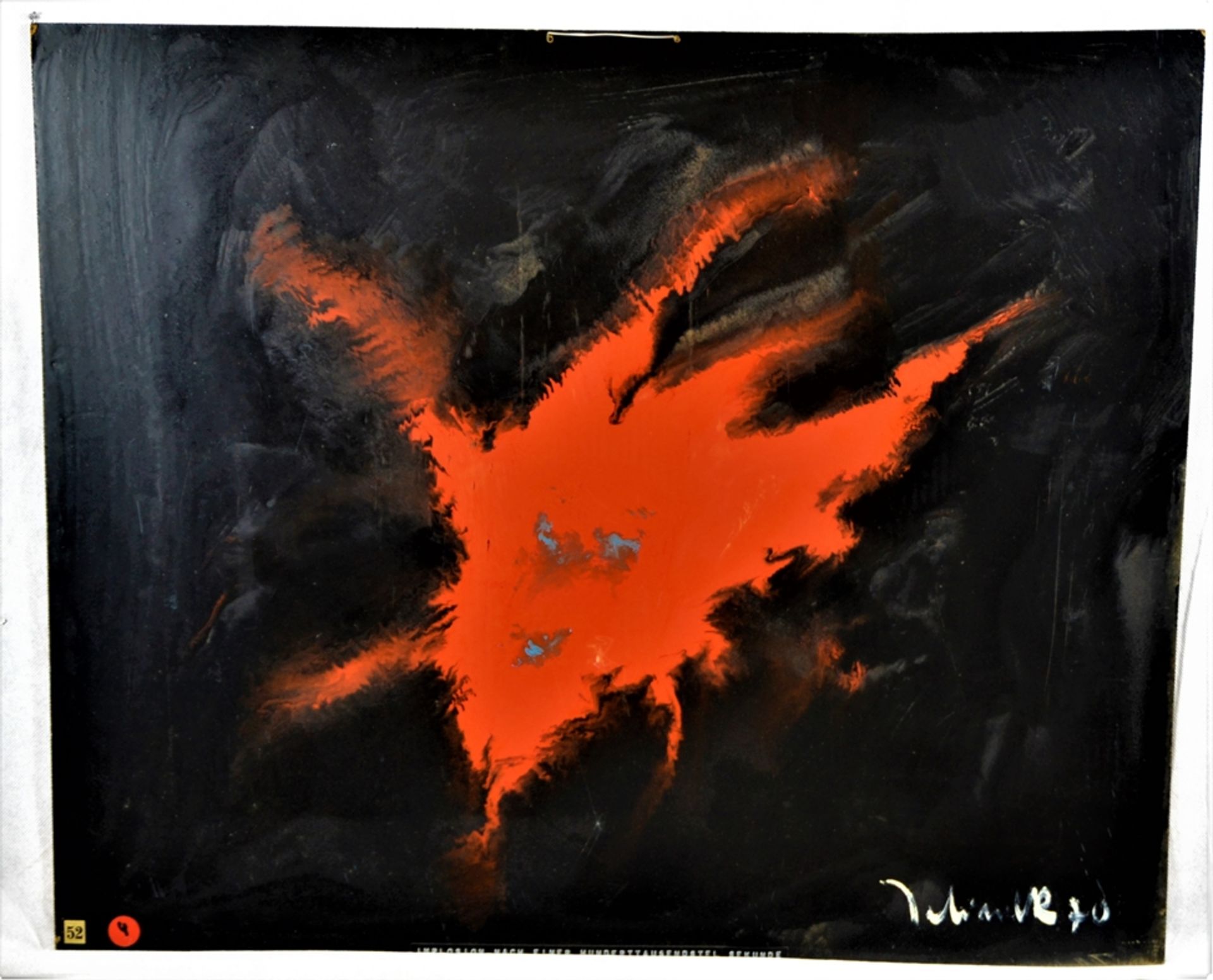 Jelinek Harry ( 1905 Tschechien - 1986 Guarene / Italien ), Gemälde ,,IMPLOSION NACH EINER HUNDERTT