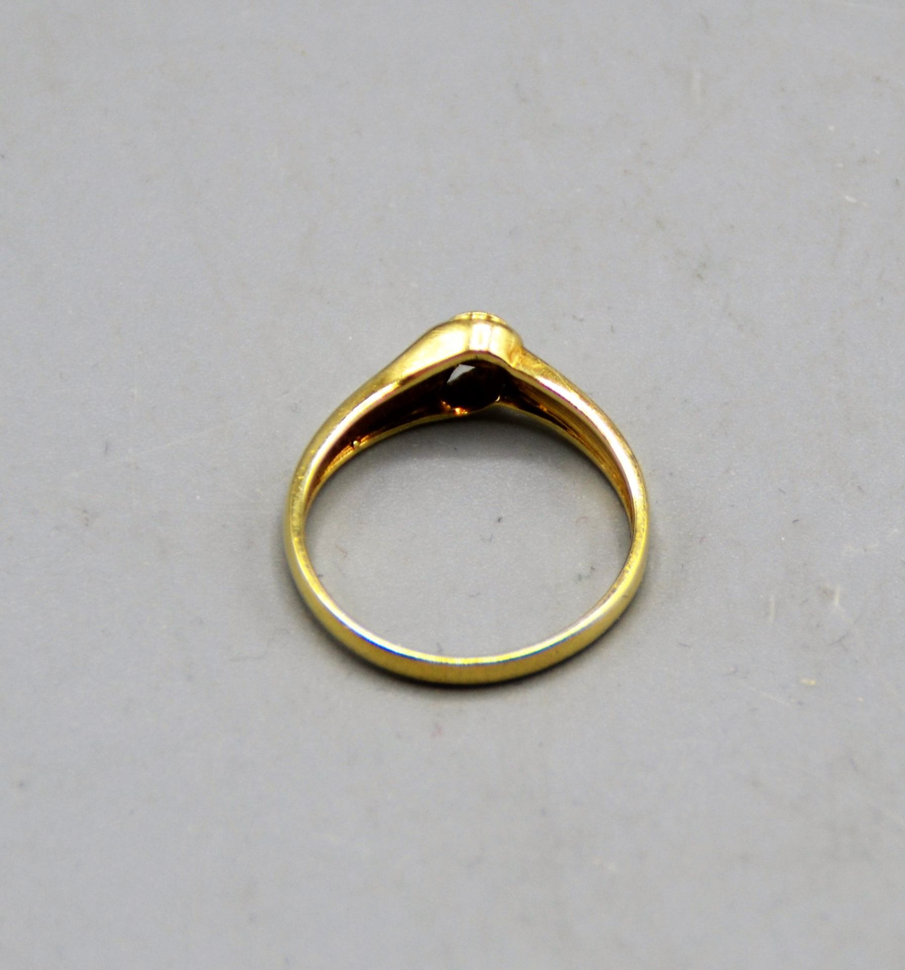 Diamantring Gold 585 ca. 0,06 ct., Ø 17 mm, 2,7 g - Image 3 of 3