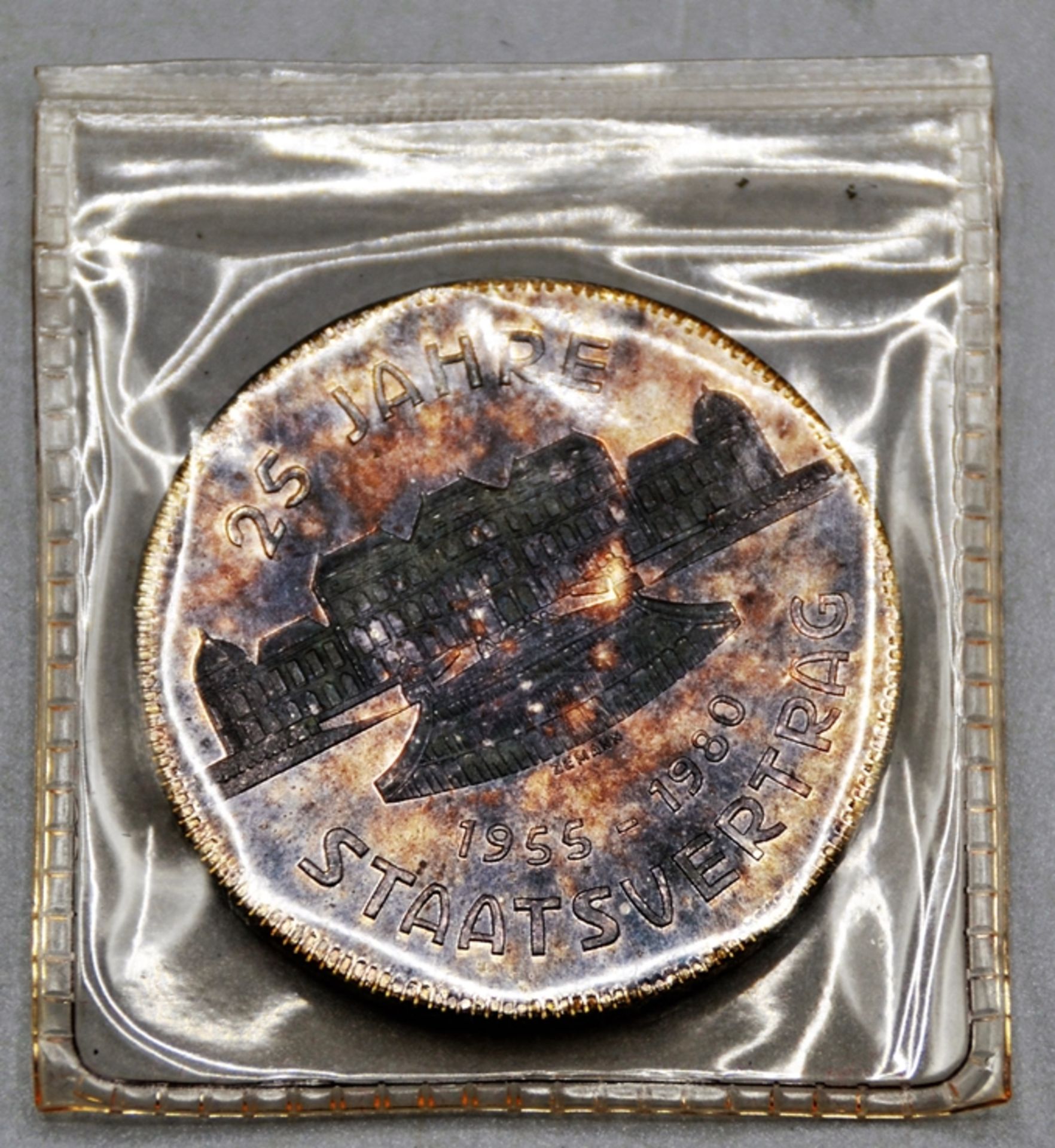 Münzen Österreich Konvolut 14 St., darunter auch Silbermünzen 500 Schilling Staatsvertrag 1980, 25 - Image 2 of 2
