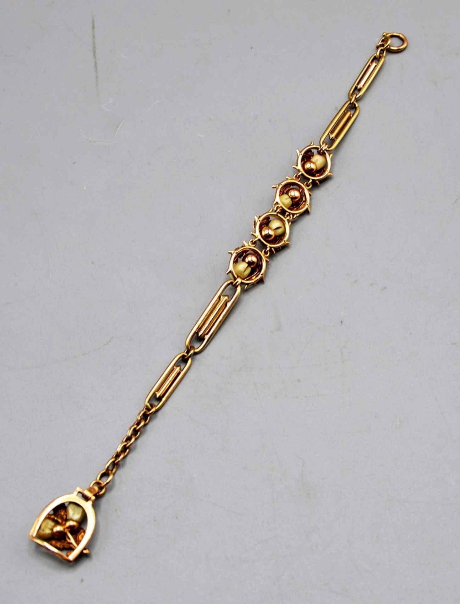 Grandel Chatelaine Uhrenzipfel Gold 585 Jagdschmuck ca. 25 cm, 28,3 g - Image 3 of 4