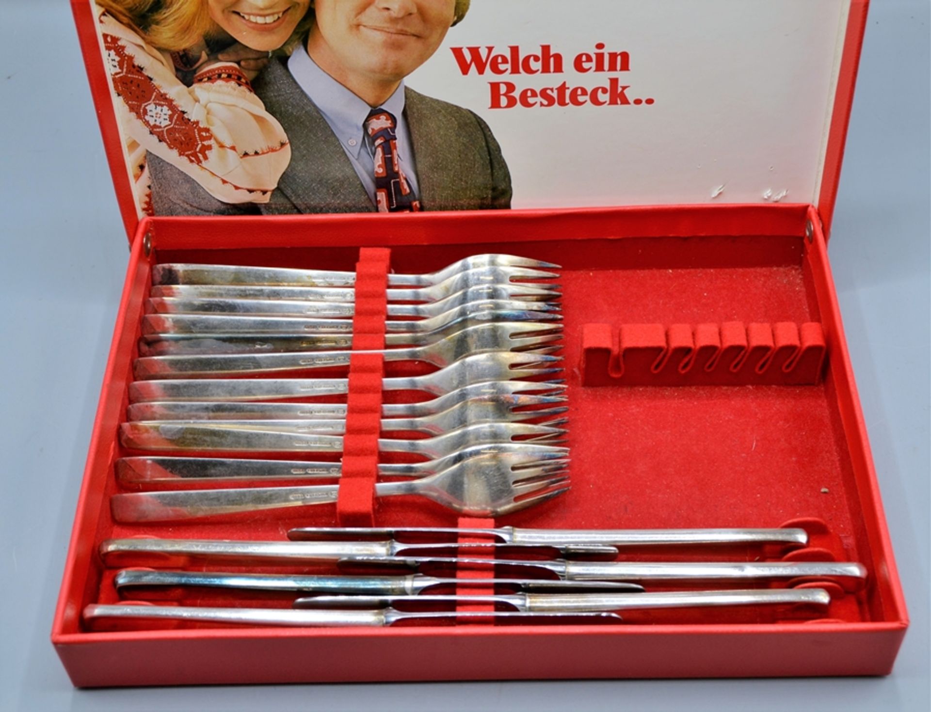 Wilkens Classic 800 Silberbesteck, Löffel Gabeln zus. 1328 g, Messer 942 g , 12 große Gabeln, 2 kle - Image 3 of 4