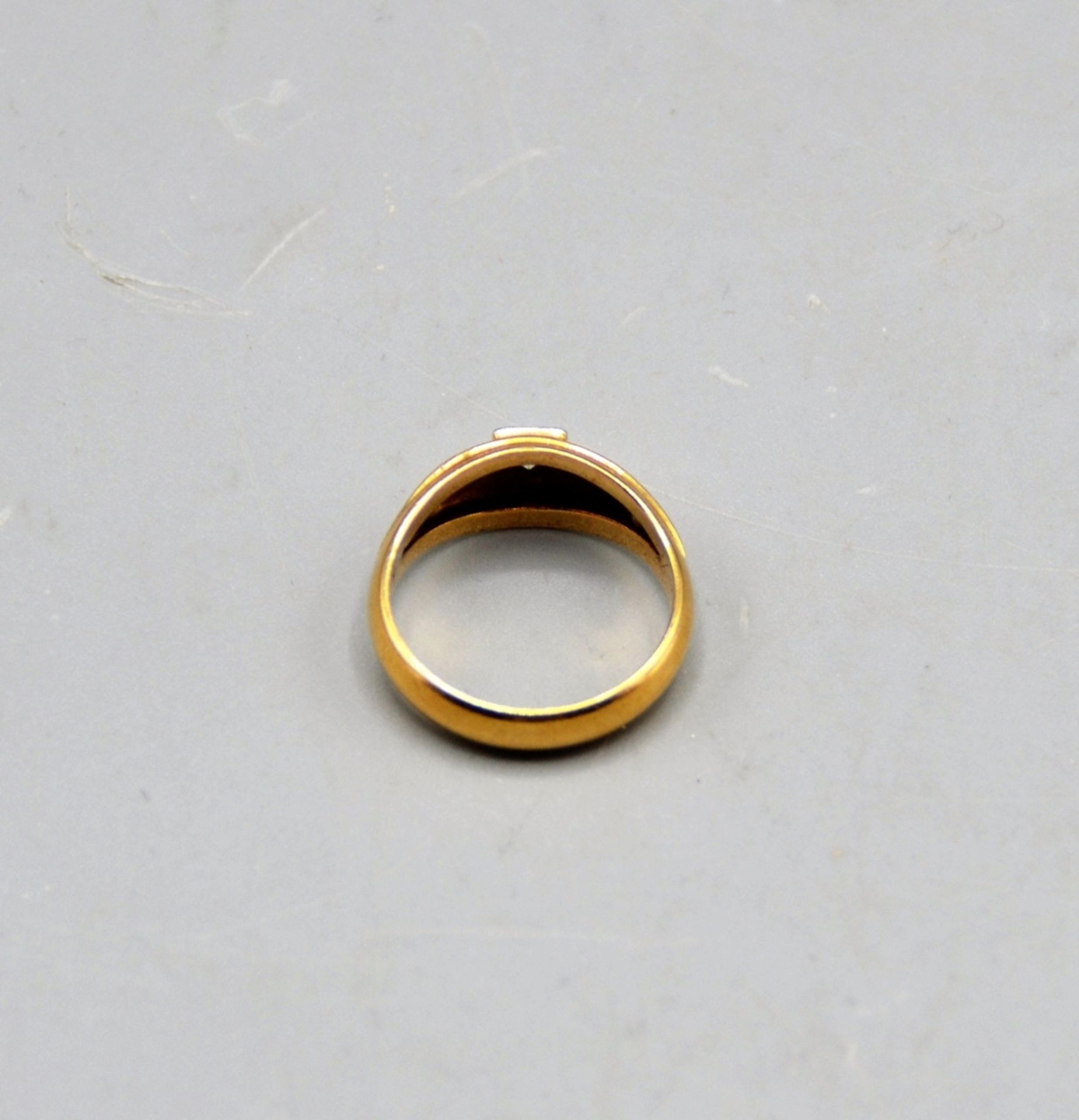 Diamantring 585 Gold ca. 0,1 ct., Ø 18 mm, 4,8 g - Image 3 of 3