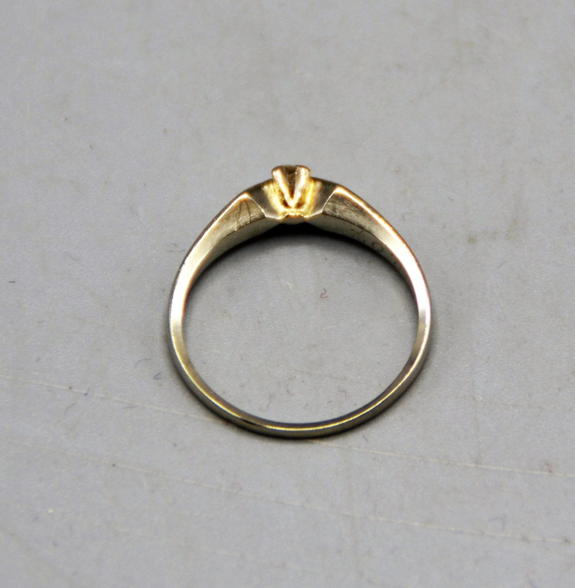 Diamantring Weißgold 585, Diamant ca. 0,08 ct., Ø 18 mm, 2,3 g - Image 3 of 3