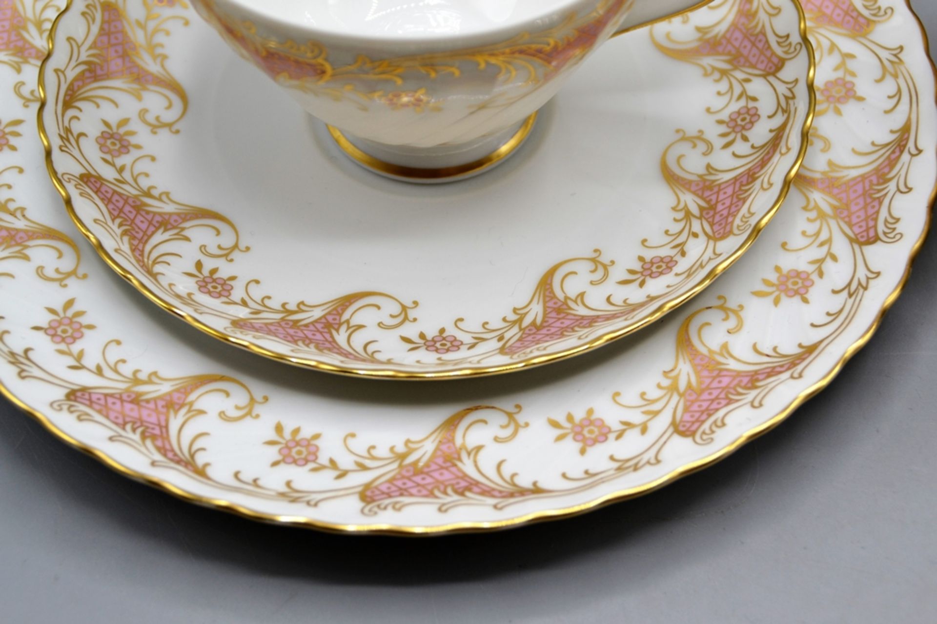 Royal Tettau Kaffee Service gold rosa 20 Teile - Image 3 of 4