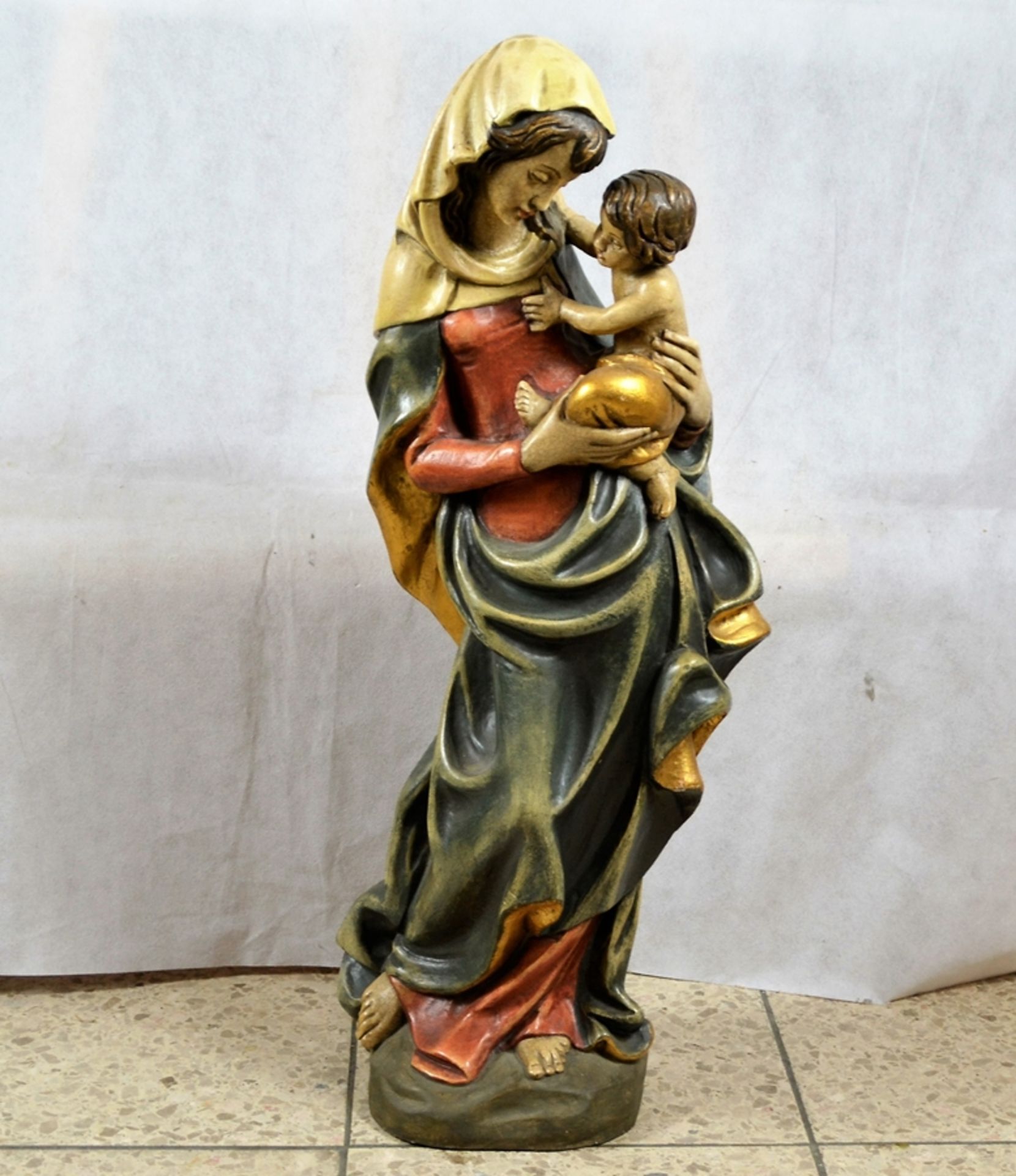 Madonna Muttergottes Schnitzfigur ca. 69 cm