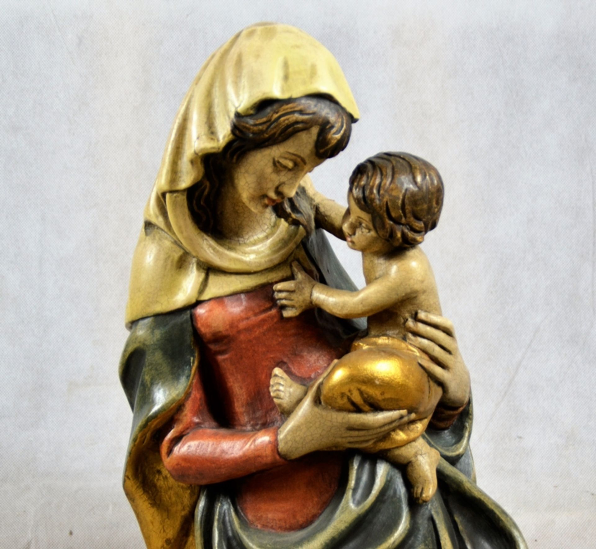 Madonna Muttergottes Schnitzfigur ca. 69 cm - Bild 2 aus 3